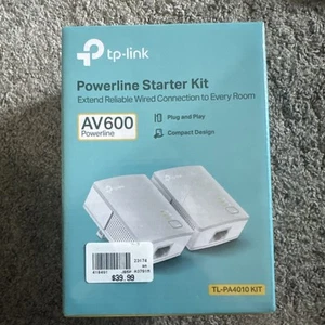 TP-Link AV600 Powerline Starter Kit - White