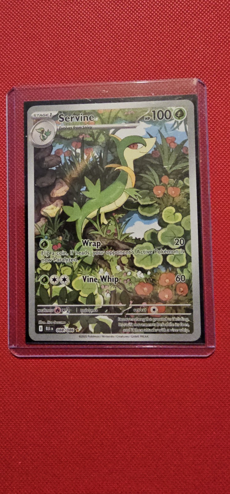 Servine 088/086 Pokémon TCG Black Bolt Illustration Rare