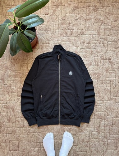 Dolce & Gabbana, Dolce & Gabbana Vintage Uomo Track Jacket Nero Full Zip Maglione Crest Taglia M