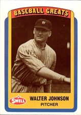 1990 Swell Baseball Greats #75 Walter Johnson Washington Senators