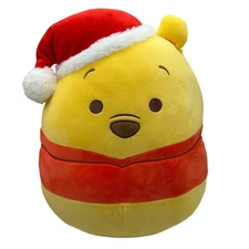 Squishmallows Disney Winnie the Pooh Christmas Santa Hat 13" Plush Stuffed Toy