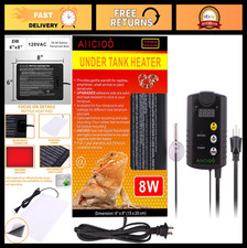 Reptile Heating Pad with Thermostat - Adjustable Under Tank Heater for Lizard 