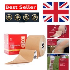 Physio Tape 5cm x 5m - Flexible, Easy Application, 3 Roll Pack for Athletes 0.47 per metre