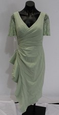 Azazie Women's Eloise Pleated Stretch Crepe Dress EJ3 Dusty Sage Size A6 NWT