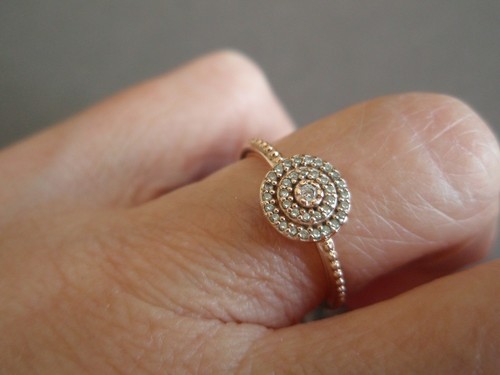 PANDORA ALE Rose Gold "Radiant Elegance" #180986CZ Multi CZ Ring Size 50 (5 1/2)
