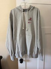Nike On Field Alabama Crimson Tide Full Zip Fleece Hoodie Gray Men s M