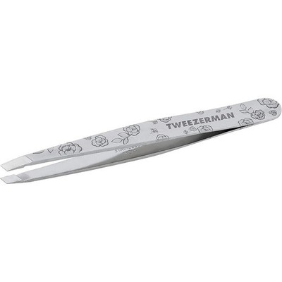 Tweezerman Studio Collection Schrägpinzette Edelstahl für präzise Haarentfernung