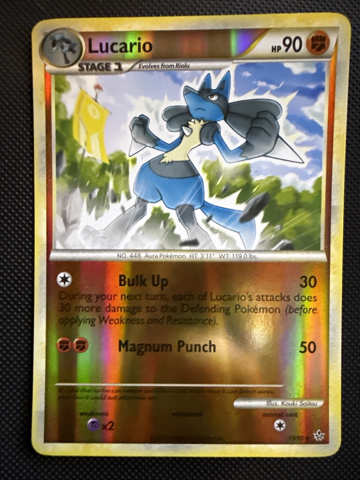 Pokemon Lucario 19/95 Unleashed Reverse Holo LP