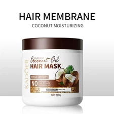 2 x 500gm SADOER Coconut Oil HAIR MASK Hair Smoothing Nourishing  Men Women Hair