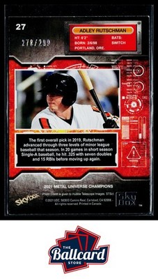 2021 Skybox Metal Universe Champions - Adley Rutschman #27 Silver