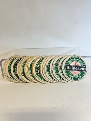 Lot 24 Vintage Heineken Beer Coasters Amstel Light Back Printed Holland