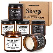 6 Pack Scented Candles Gift Set, 21 oz Natural Soy Wax Glass Jar Sleep Candle...