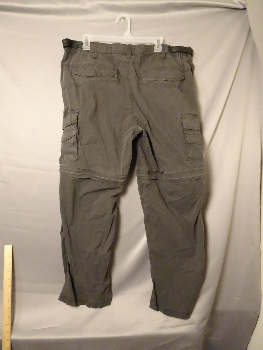 BC Clothing Convertible Cargo Pants Men Size XL x 30 GrayHiking Outdoor