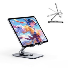Cell Phone Tablet Stand for Desk, Adjustable 360 Swivel Aluminum Alloy Desk...