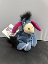 Disney Store Exclusive Winnie The Pooh Eeyore 9" Bean Bag Plush Toy Vintage