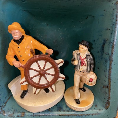 SEBASTIAN MINIATURES Lot Of 2 Tom Bowline Ashore  1950 The Skipper Vintage 1966