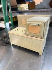 Vintage Toy Metal Stove Oven Electric Kids Kitchen Appliance