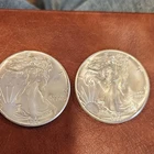 1986 U.S. Mint American Eagle $1 1 oz .999 Silver Coin Lot of 2 BU from tube