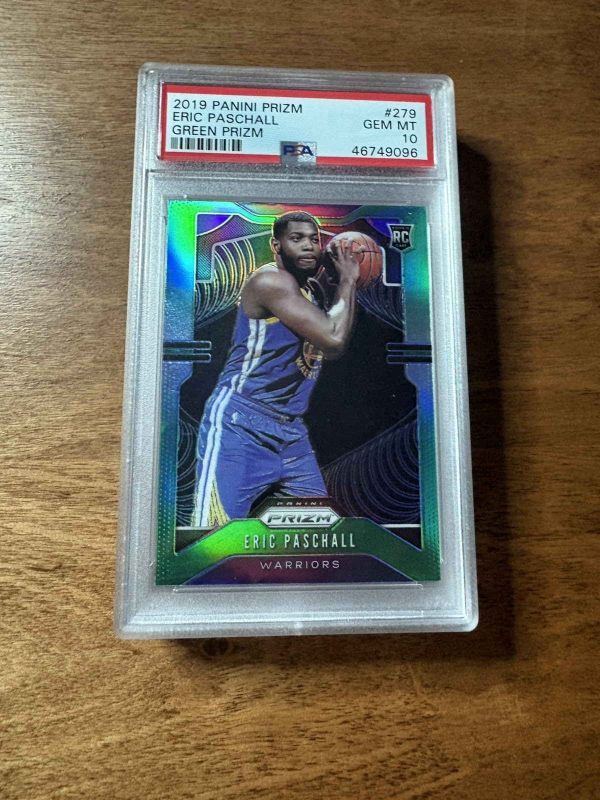 2019 Panini Prizm #279 Green Prizm Eric Paschall RC PSA 10 GEM