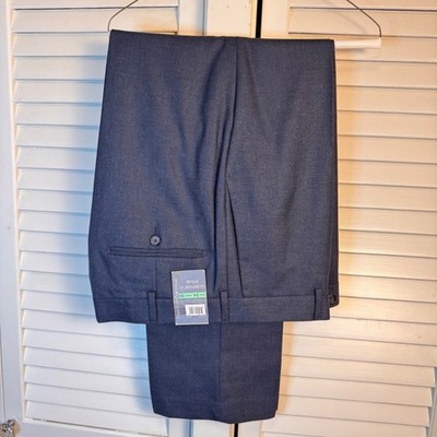 NWT Perry Ellis Portfolio Navy 34x30 Dress Pants Mens  Wrinkle Resistant Office