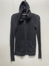 Athleta Women's Lightweight Sweater Jacket Activewear Small Charcoal Gray Hood