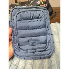Reebok Small Crossbody Bag Blue Quilted Mini Shoulder Travel Pouch Unisex
