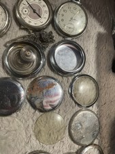 Vintage/Antique Estate Pocket Watches Movements Dials Parts Lot
