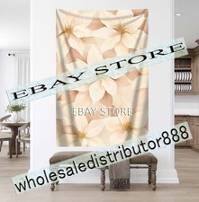 Neutral Poinsettias tapestry soft floral winter decor 59X82 in