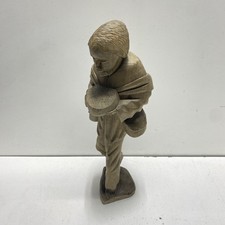 Hand Carved Wooden Farmer Statue