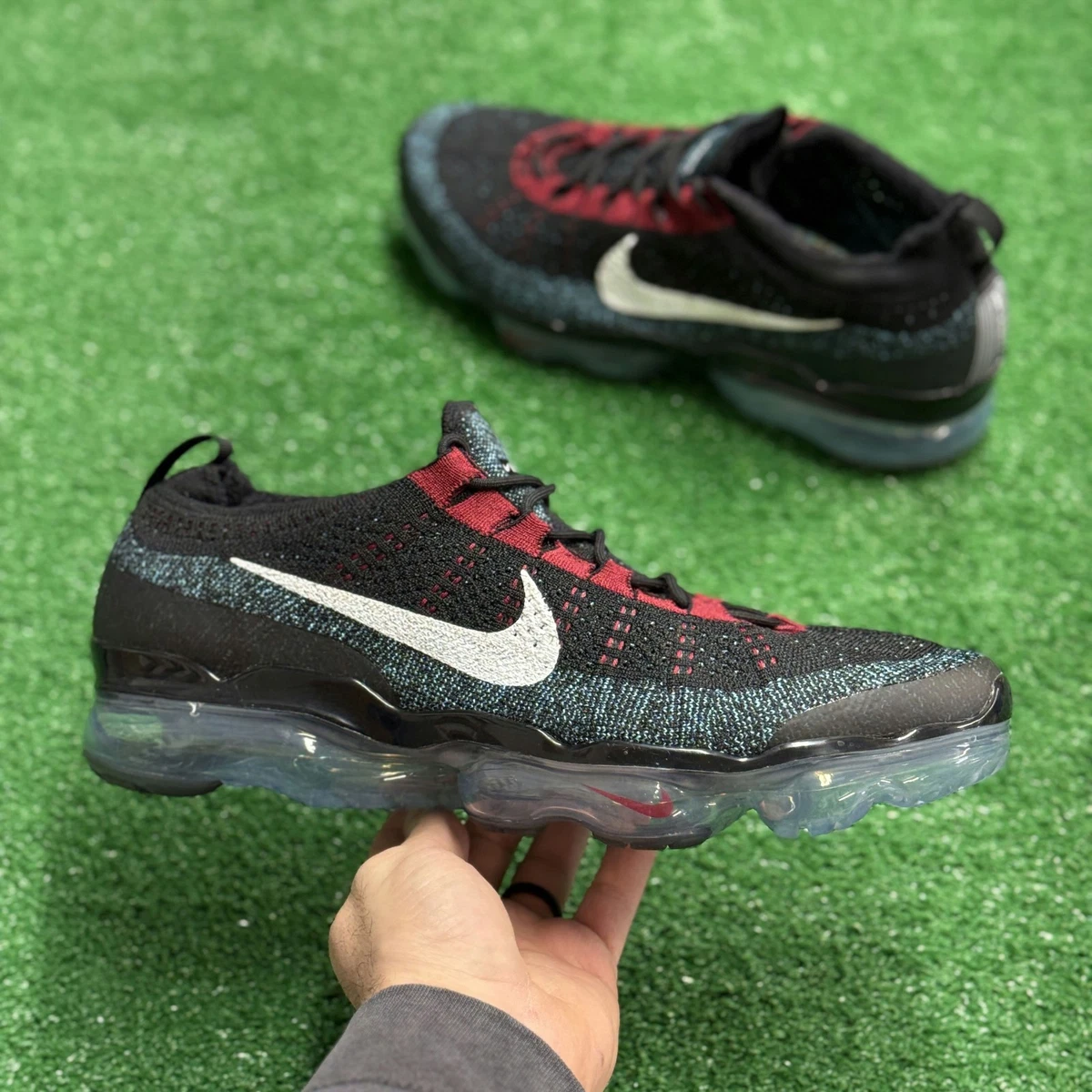 Nike Air VaporMax 2023 Flyknit Black Red University Blue for Sale