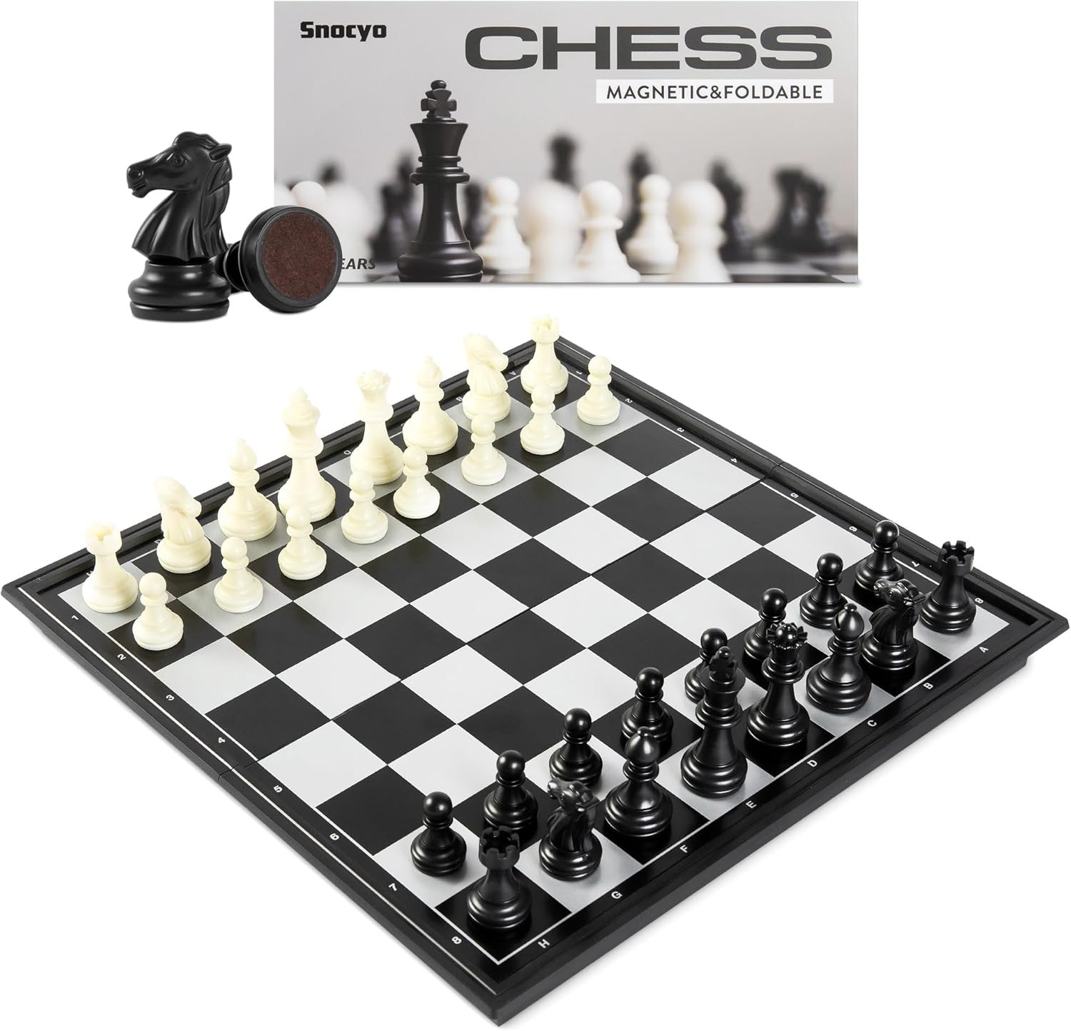 Chess Set, Magnetic Folding Travel Chess Board with Pieces for Kids and Adults,