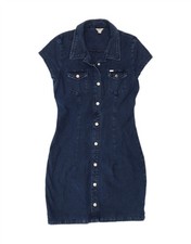 GUESS Womens Denim Bodycon Dress UK 8 Small Navy Blue Cotton MK06