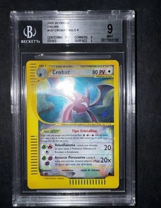 Pokemon Crobat Crystal 147/144 Skyridge Holo ITA BGS 9 - No Charizard Gold Star