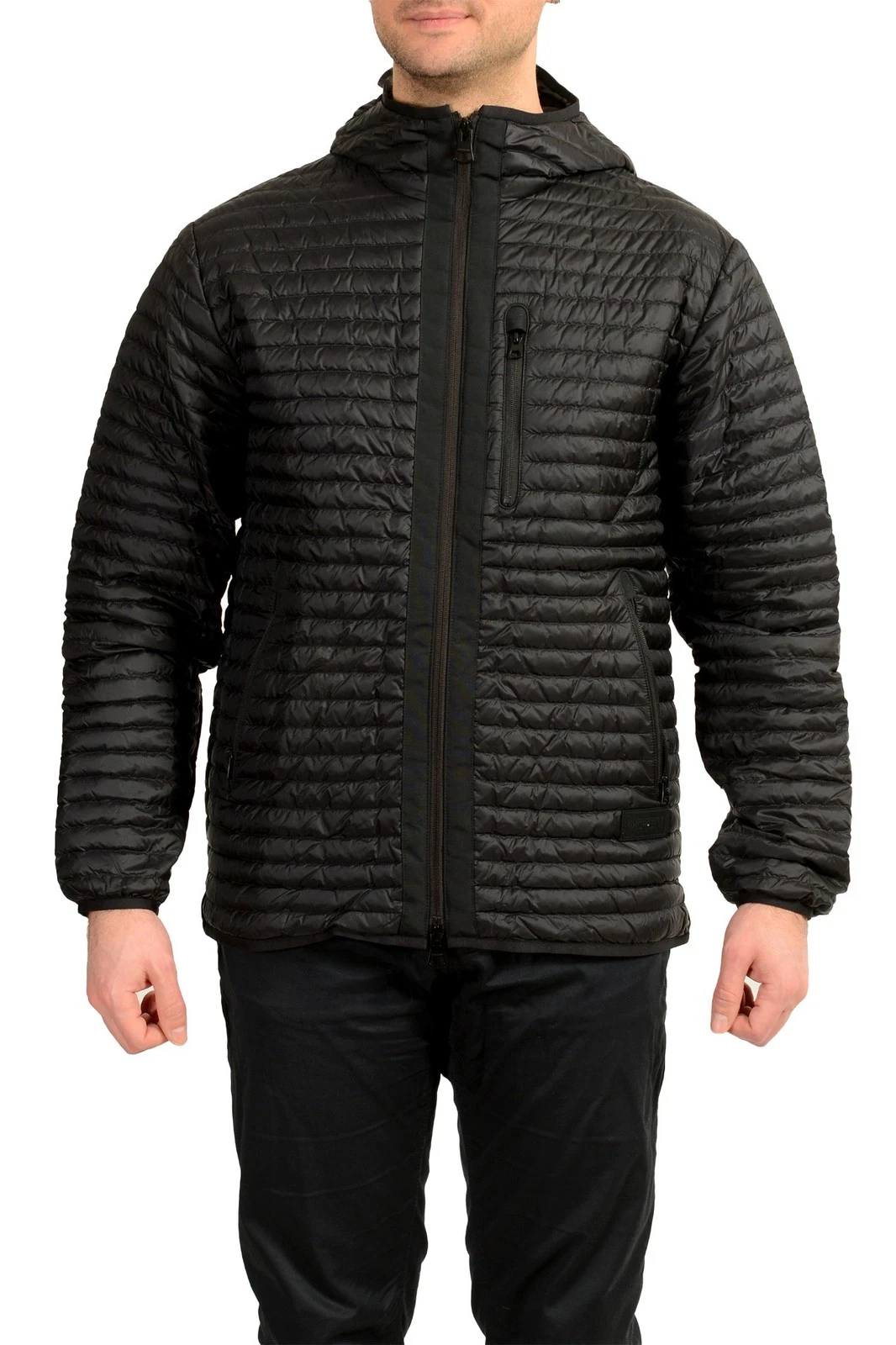 Burberry — Burberry Men's "Letham" Black Hooded Full Zip Windbreaker Jacket US M IT 50