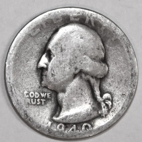 1940-P Washington Silver Quarter - Good - #2383EA
