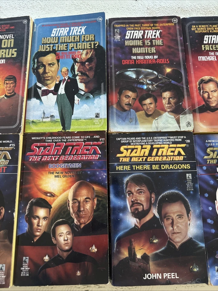 Lot of 10 Star Trek Pocket Books Vintage Novels TOS TNG Voyager Mixed Sci-Fi Foto 3 de 4