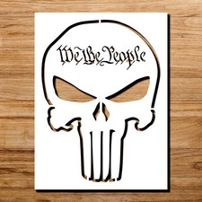 Skull Stencil Reusable Bold Template for DIY Art, Crafts Painting