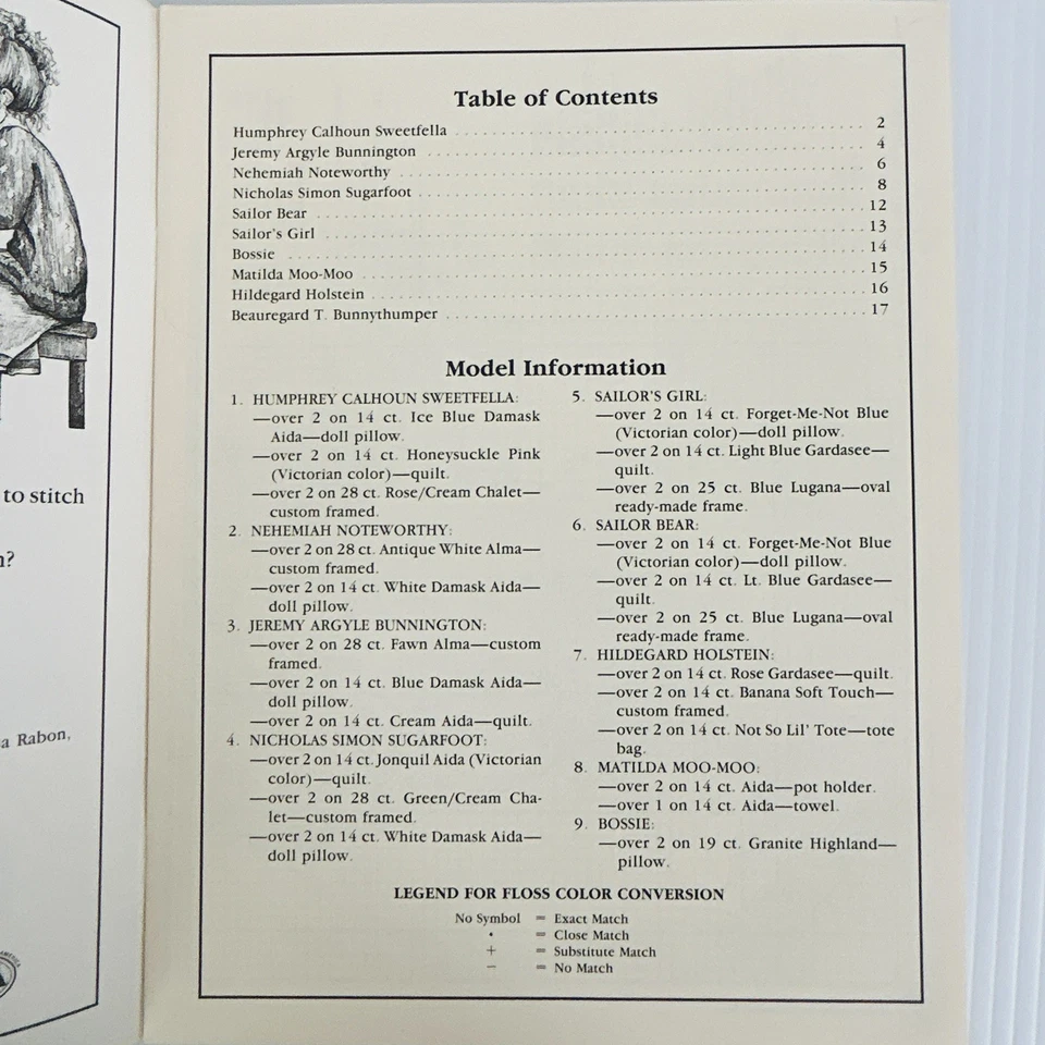 Alma Lynne Designs Hares Bears and Dairy-Heirs Cross Stitch Pattern Booklet - Image 4 of 4