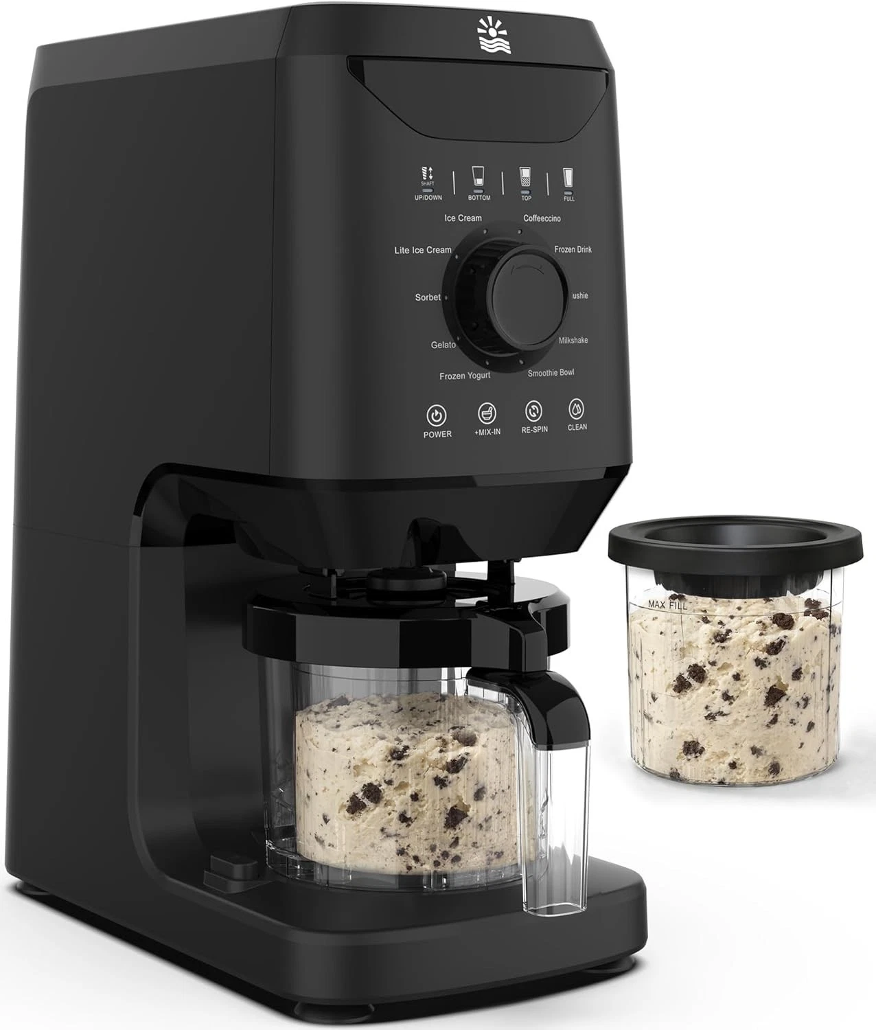 Rellytech CE0237 12-in-1 Automatic Ice Cream Maker Machine w/ 2 Pint Containers
Opens in a new windo
