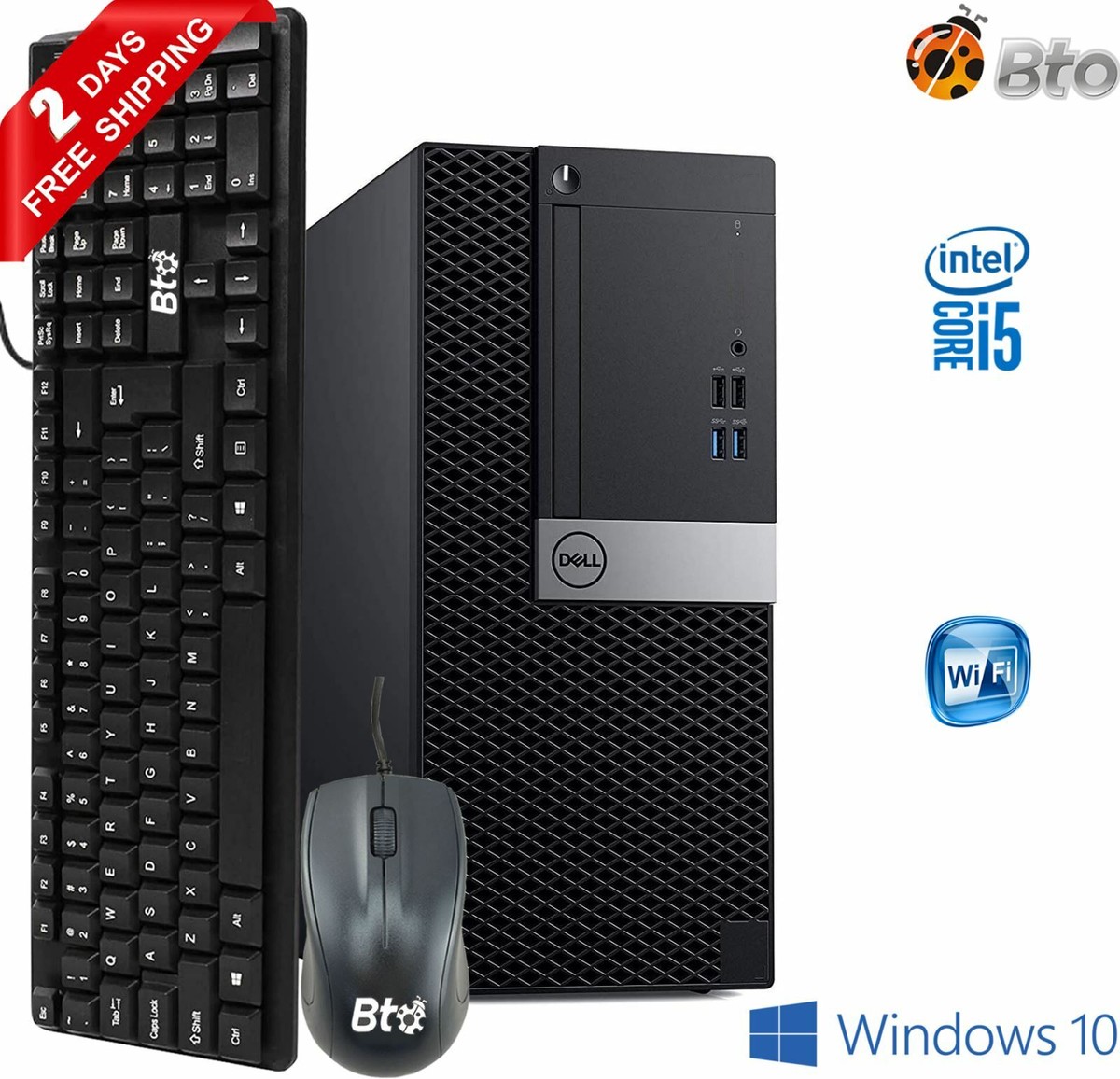 Dell 7040 Computer MT Intel Core i5 6th Gen. 16GB 1TB Wi-Fi Win11