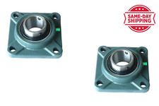 BGR (2 PCS) UCF 204-12 Pillow Block Flange Bearing 3/4" Bore 4 Bolt Solid Based