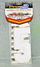 Pros 2 New 3 PCS # "5" White 7" N Style Moto Numbers Vinyl Numbers Decal Kit NEW