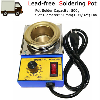 Lead-Free Solder Soldering Pot Desoldering Bath Titanium 500G Capacity 110V/220V
