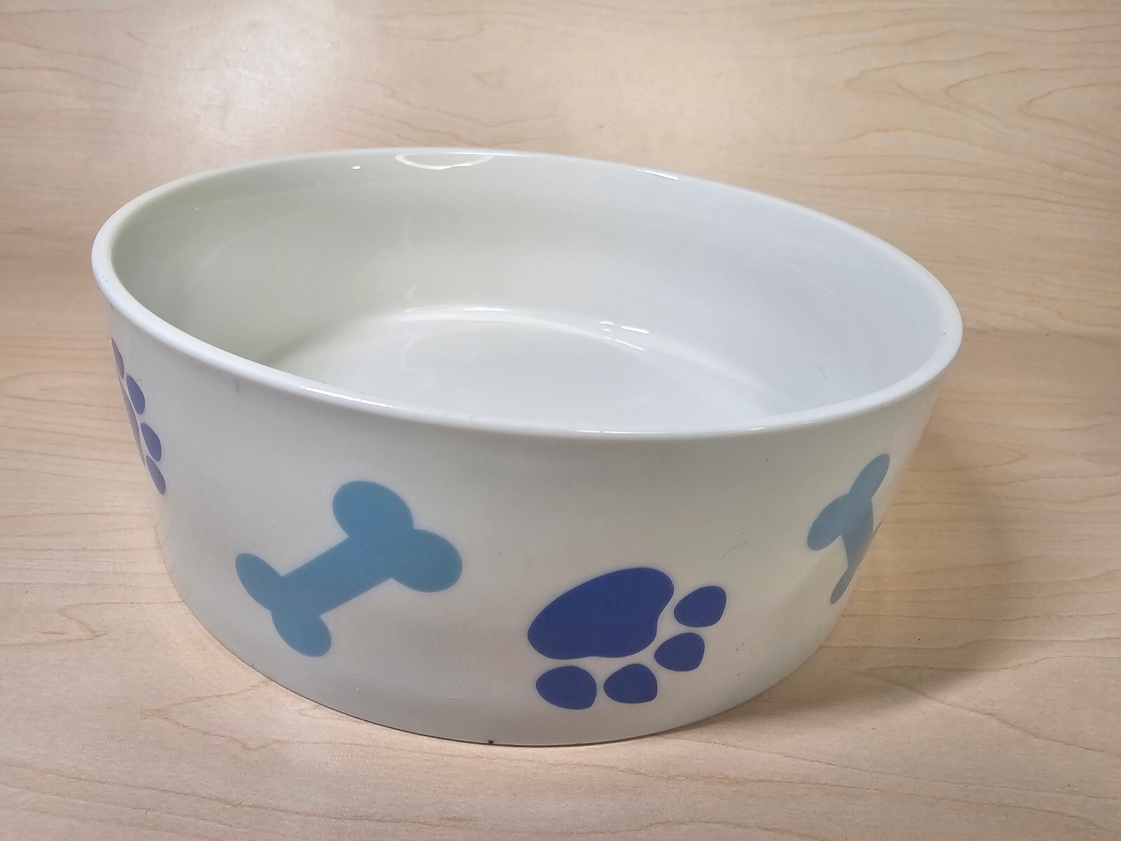 Creative Concepts 57 oz. Ceramic Pet Dog/Cat Bowl - Blue Bone & Paw Prints food
