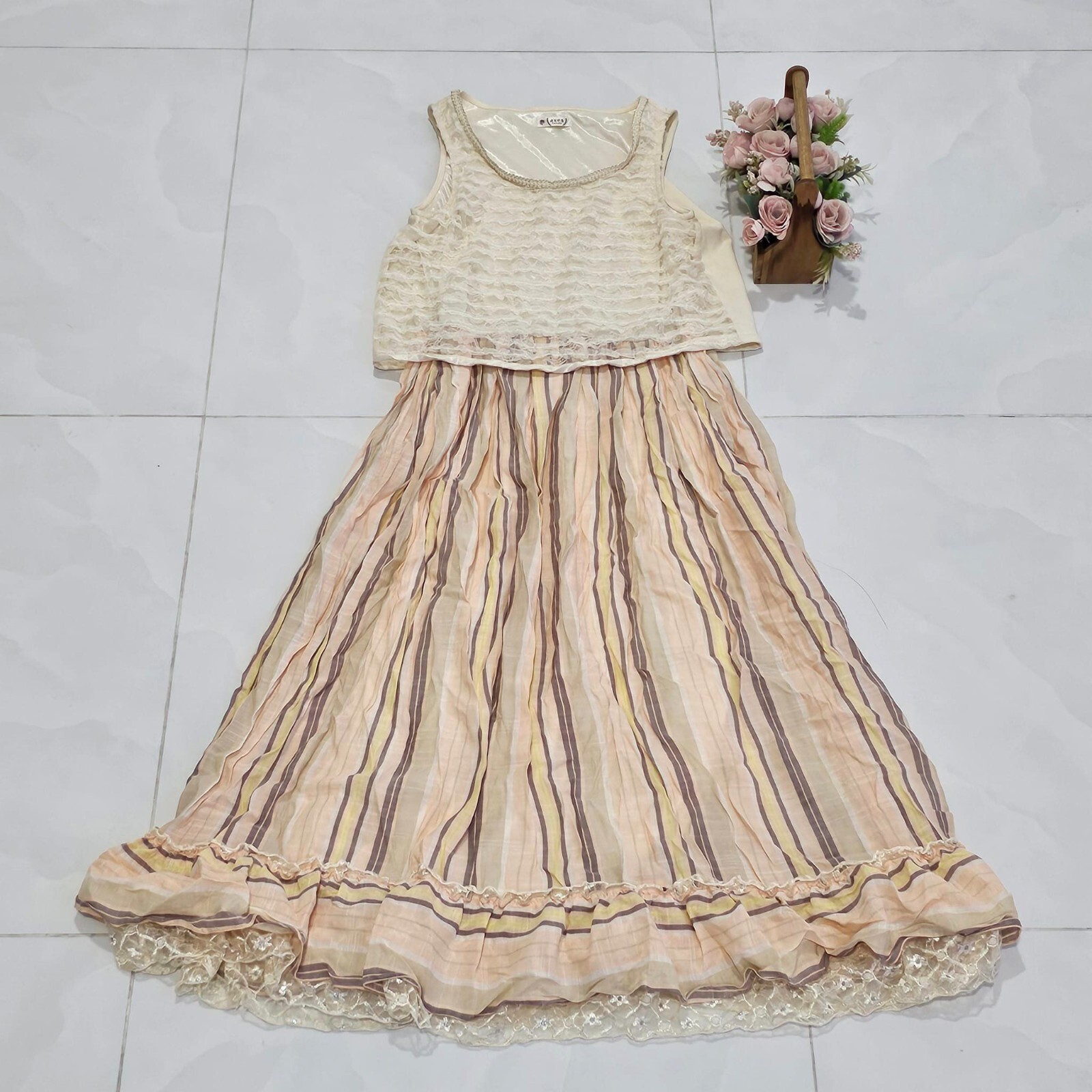 axes femme women Maxi Dress Lolita Mori girl Hime Gyaru shibuya109 Cute