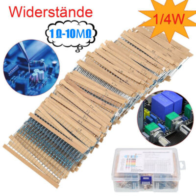 2600x  Widerstände SET Widerstand Sortiment BOX 0,25W ¼ Metallschicht Metallfilm