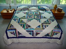 Amish Log Cabin Star Quilt New Amish Quilt for Sale