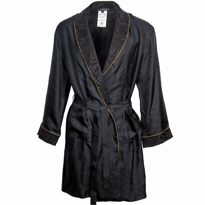 black versace dressing gown