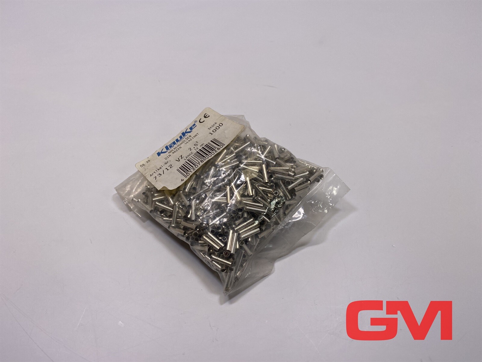 1000x Klauke Wire End Ferrule 73/12 VZ 2.5mm² Length 12mm