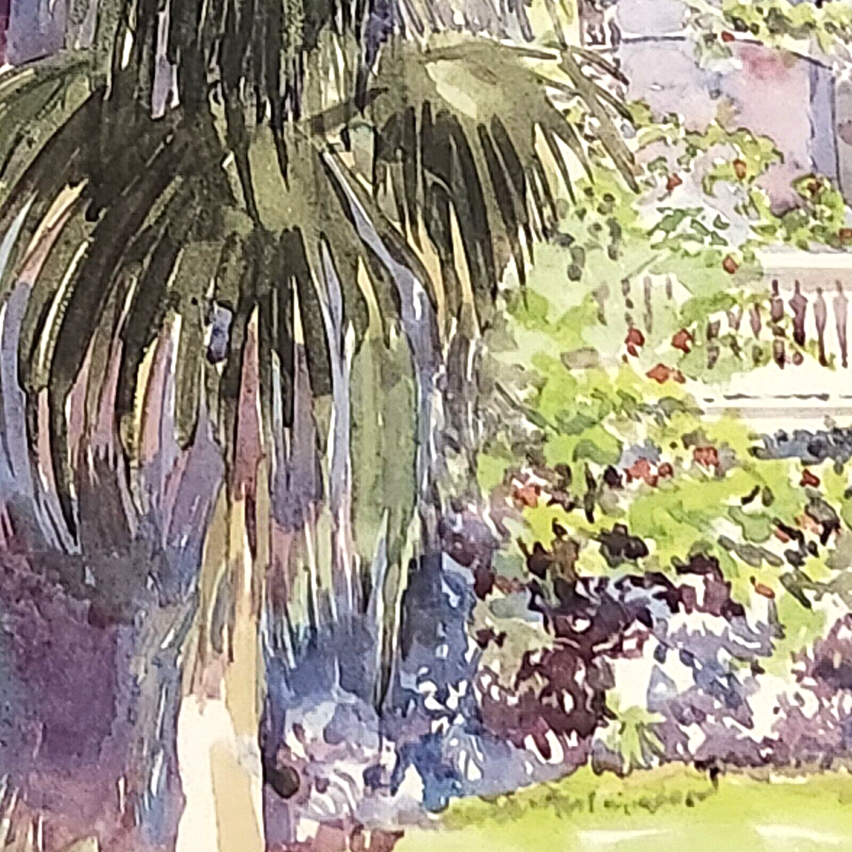 Fine Art N.E. Kennedy Framed Lithograph Signed Curry Mansion